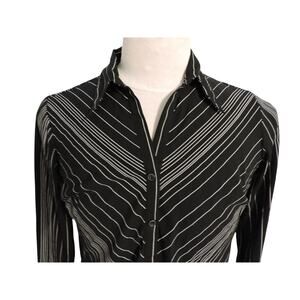 Ninety Clothing Black & White Striped Shirt Size S